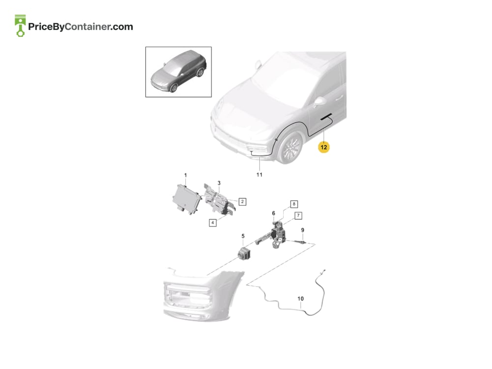 PORSCHE 9Y1971086G — PORSCHE GENUINE CAMERA CABLE 9Y1971086G