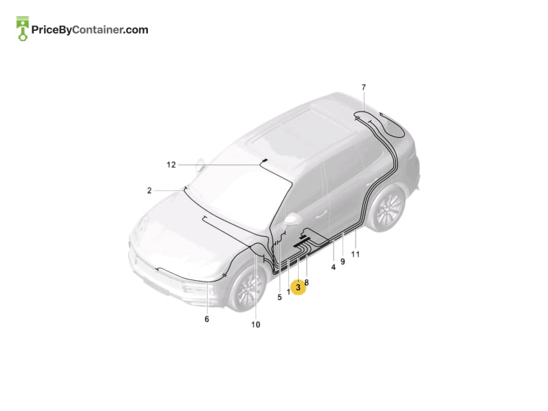 PORSCHE 9Y1971327A — PORSCHE GENUINE AERIAL CONNECTION LINE 9Y1971327A
