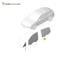 PORSCHE 9Y3845026 — Porsche Genuine SIDE WINDOW 9Y3845026