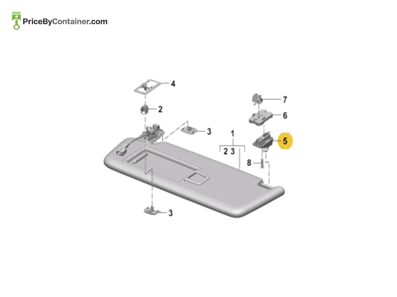 PORSCHE 9Y3857561COH7 — PORSCHE GENUINE SUN VISOR HOLDER 9Y3857561COH7