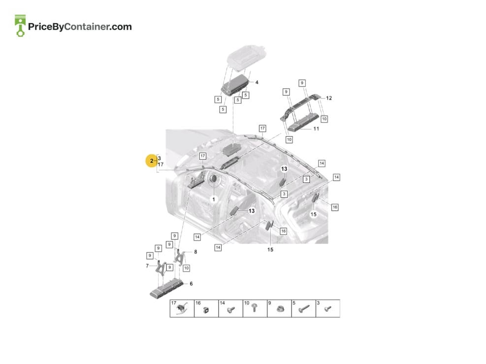 PORSCHE 9Y3880742E — PORSCHE GENUINE AIRBAG 9Y3880742E