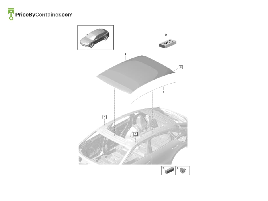 PORSCHE 9Y3898055 — PORSCHE GENUINE SET OF SPACERS 9Y3898055