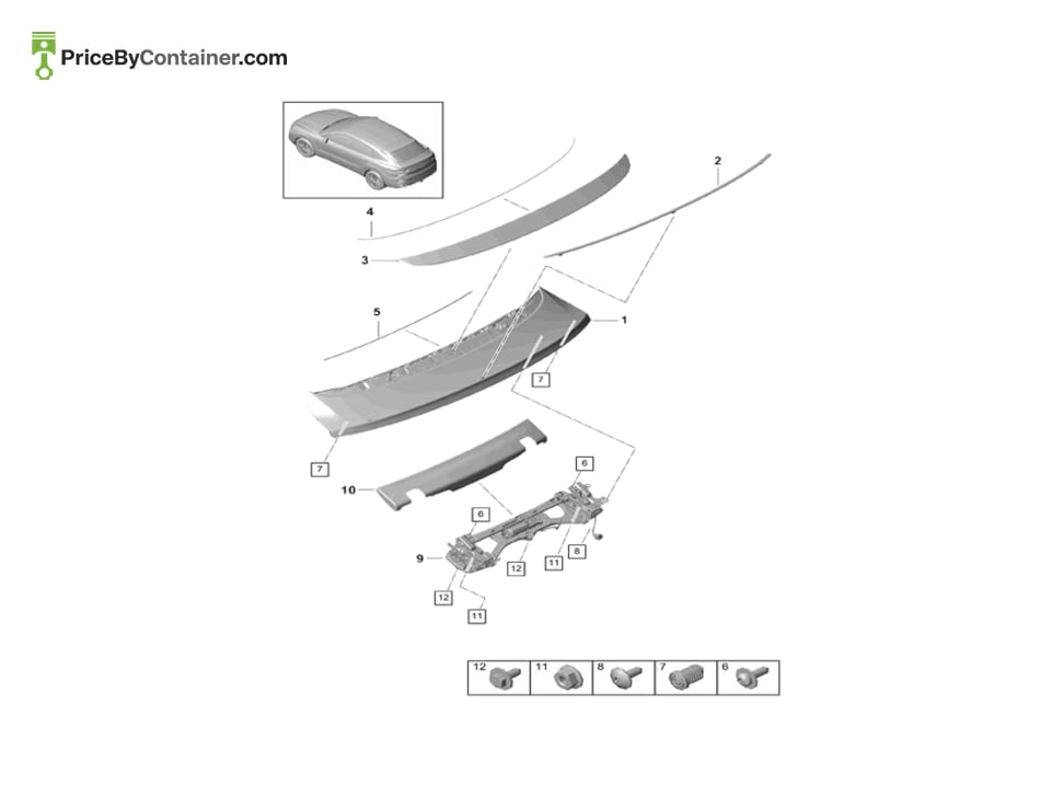 PORSCHE 9Y3898560 — PORSCHE GENUINE TRIM 9Y3898560