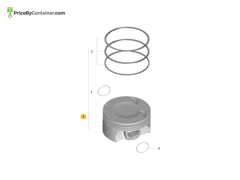 PORSCHE PAB107065F — PORSCHE GENUINE PISTON COMPLETE PAB107065F
