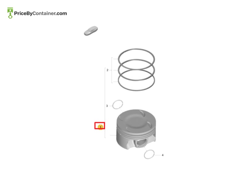 PORSCHE PAB107066E — PORSCHE GENUINE PISTON COMPLETE PAB107066E