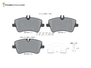 TEXTAR 0054206220 — TEXTAR BRAKE PAD 0034202520/0034209520 2314401 0054206220 / 2314481
