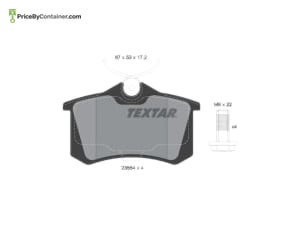 TEXTAR 1J0698451F — TEXTAR REAR BRAKE PAD 1J0698451F / 2355402