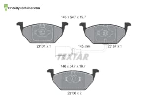 TEXTAR 1K0698151A — TEXTAR BRAKE PAD 1K0698151A /