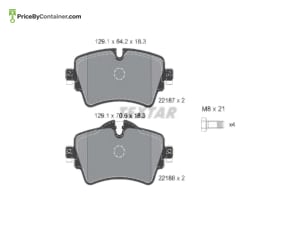TEXTAR 34106874034 — TEXTAR FR BRAKE PAD 2218701 34106874034 /
