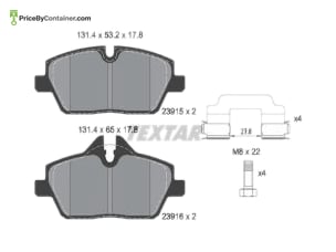 TEXTAR 34116774050 — TEXTAR BRAKE PAD 2391503 34116774050 /