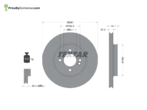 TEXTAR 34116858651 — TEXTAR BRAKE DISK 6774985 34116858651 /
