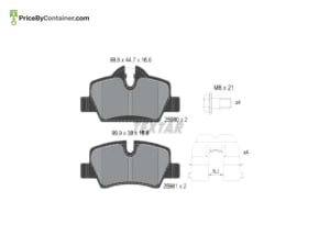 TEXTAR 34216885529 — TEXTAR BRAKE PAD 2598001 34216885529 / 2598001