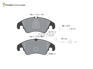 TEXTAR 4D0698151D — TEXTAR BRAKE PAD 2474301-8K0698151C 4D0698151D / 2474301
