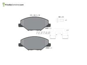 TEXTAR 6RU698151A — TEXTAR BRAKE PAD FRONT 2568101 6RU698151A /