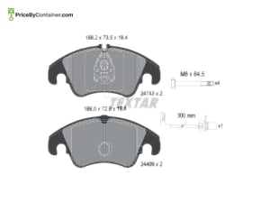TEXTAR 8K0698151H — TEXTAR BRAKE PAD 4G0698151L 8K0698151H / 2474381