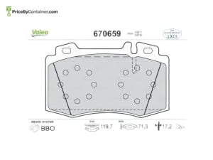 VALEO 0044209020 — VALEO BRAKE PAD 670659 0044209020 /